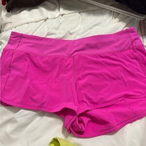 Lululemon Sonic Pink Speed Up Shorts
